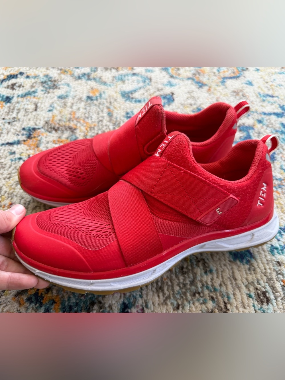 Tiem slipstream spin shoes, red, size women’s 10